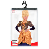 Déguisement Marquise Robe Longue Bleu Velours et Doré / Costume Robe Nobles et Courtisans Bleu / La Maison Du Déguisement